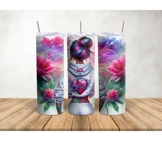 RN Nurse With Tattoos 20oz Tumbler