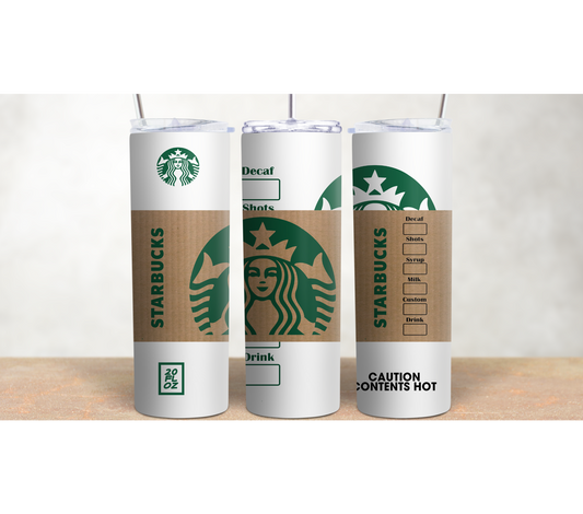 Starbucks Inspired 20oz Tumbler