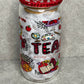 Teacher Love 16oz Glass Can Cup With Bling Lid