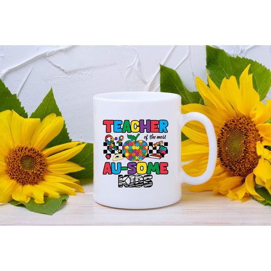 Teacher of Au-Some Kids Autism Mug