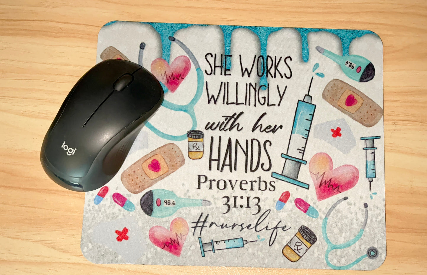 Nurse Working Hands Mousepad