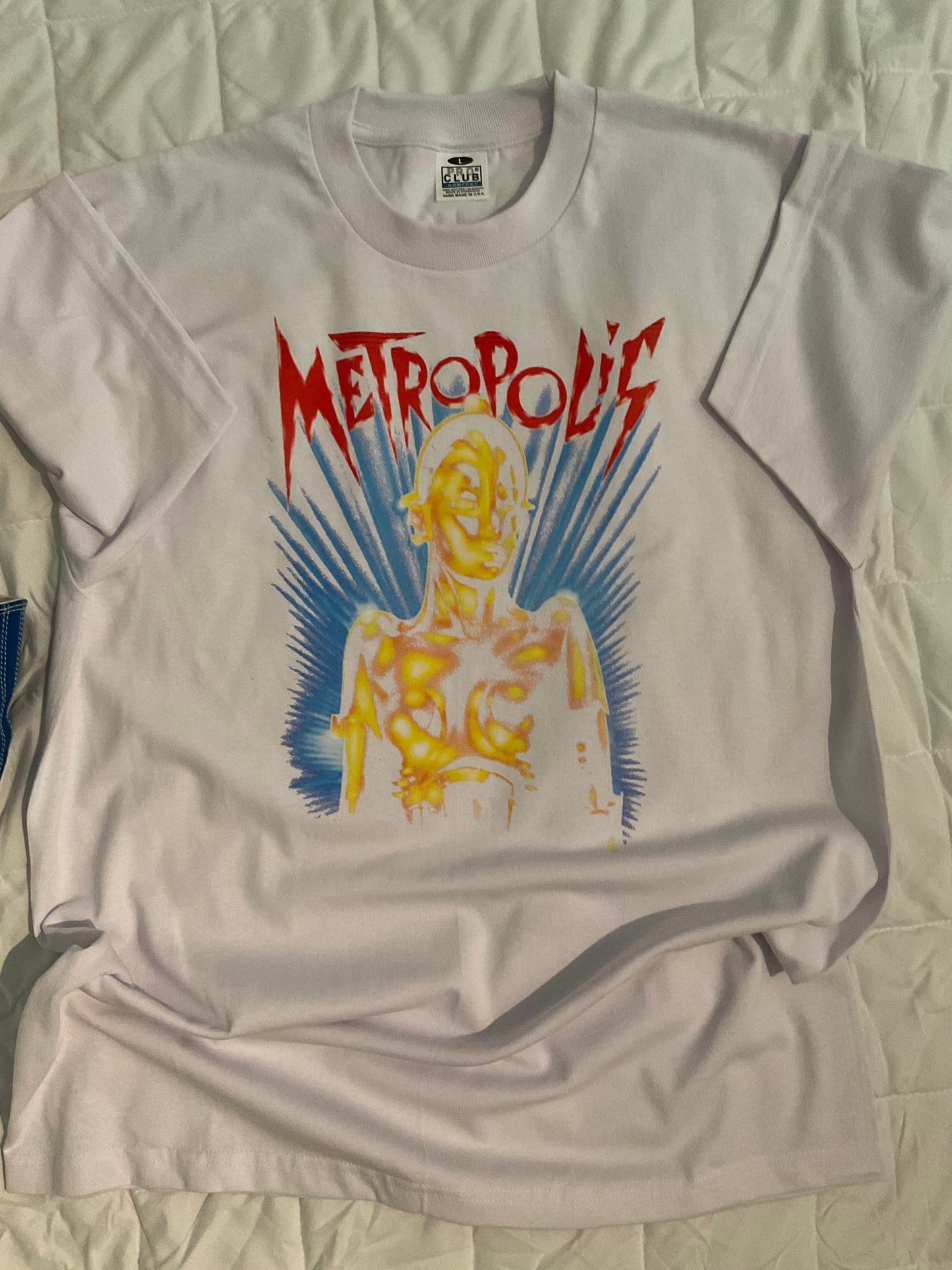 Metropolis White T-Shirt Size L