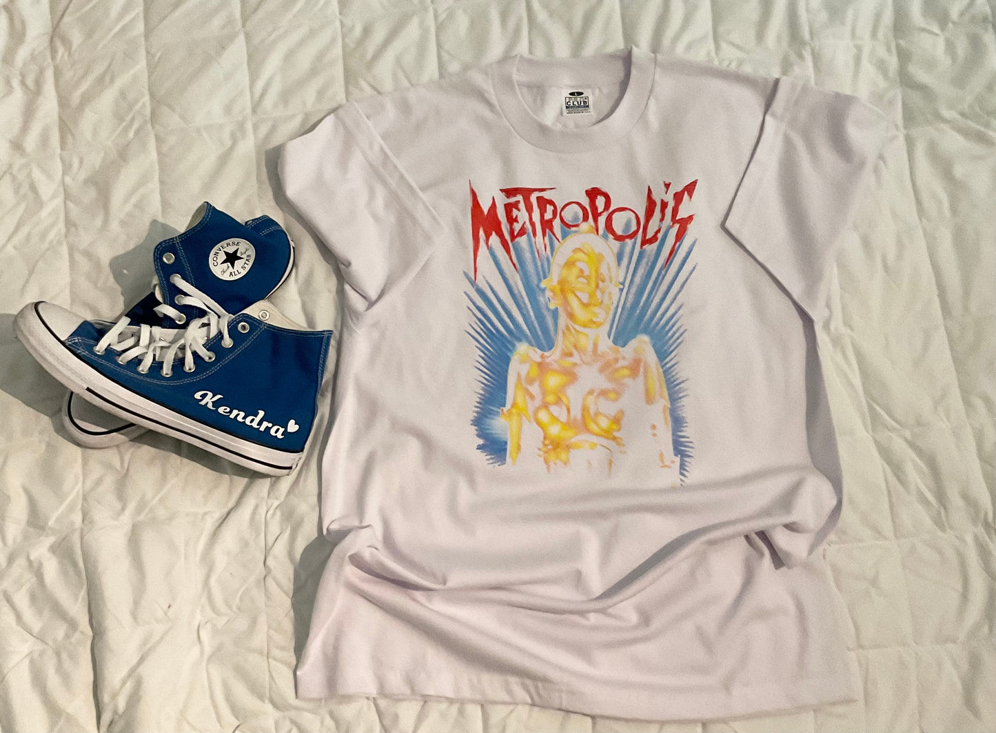 Metropolis White T-Shirt Size L