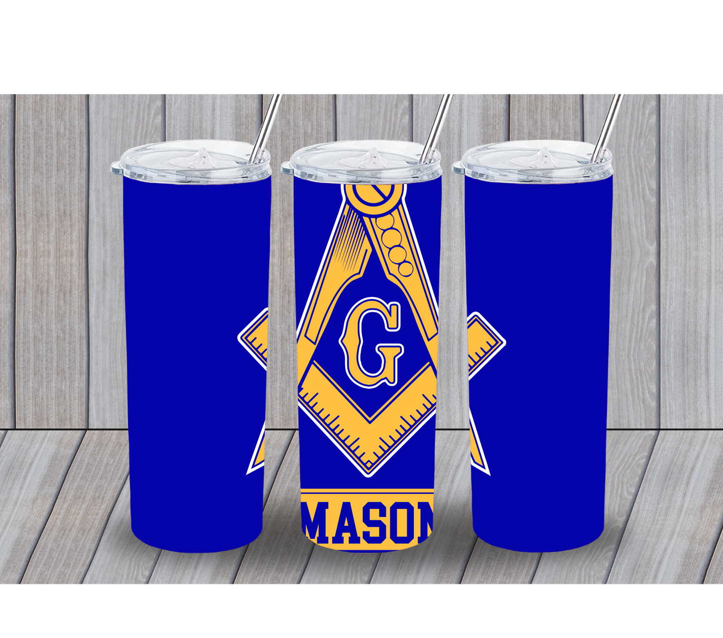 Blue and Gold Mason 20oz Tumbler