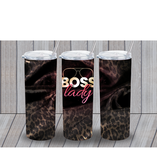 BOSS LADY LEOPARD 20OZ TUMBLER