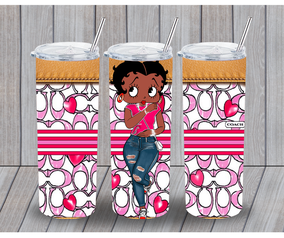 20oz Betty Boop Inspired- Coach Inspired Tumbler