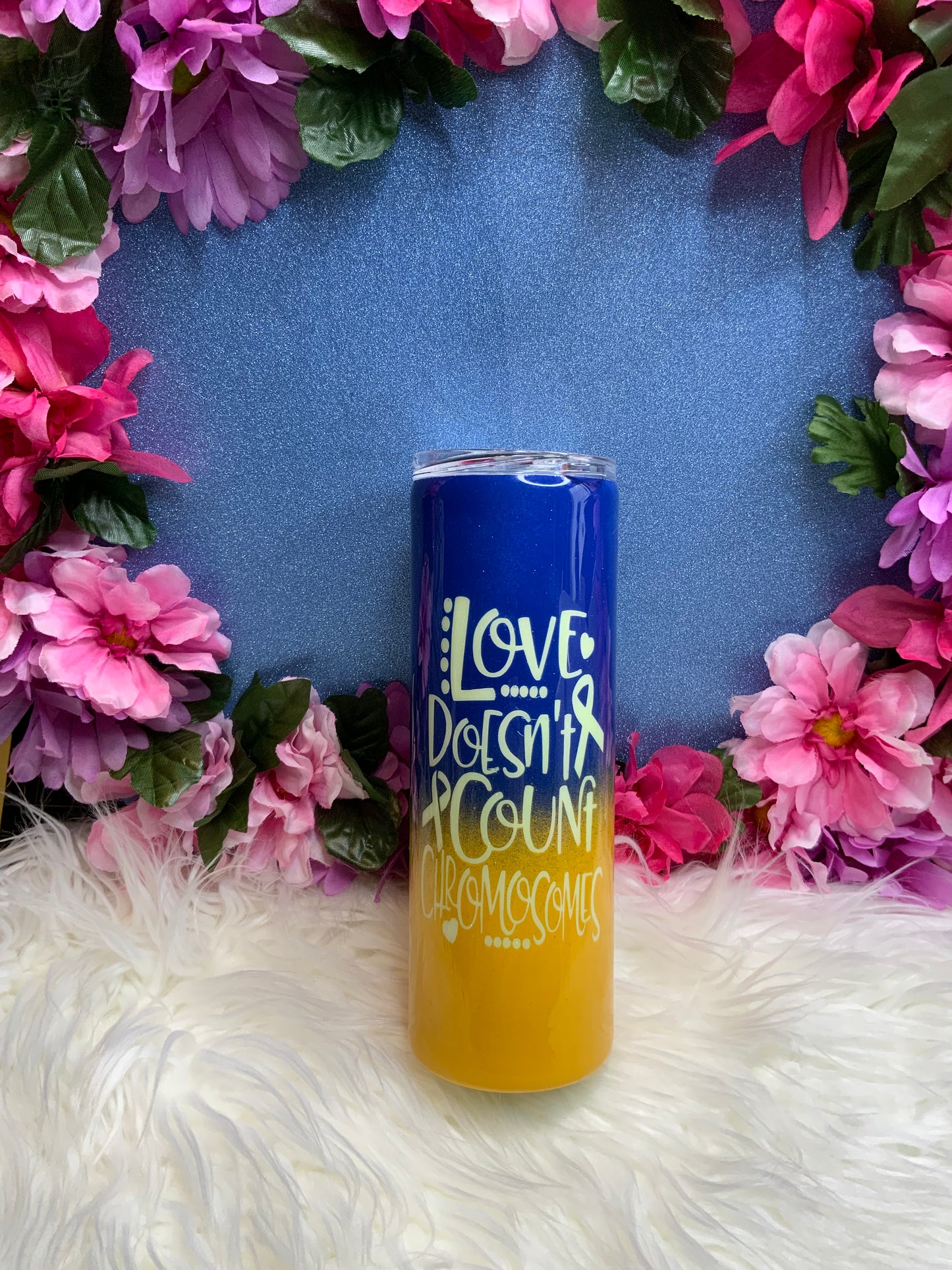 20oz Down Syndrome Tumbler Awareness- Glow In The Dark