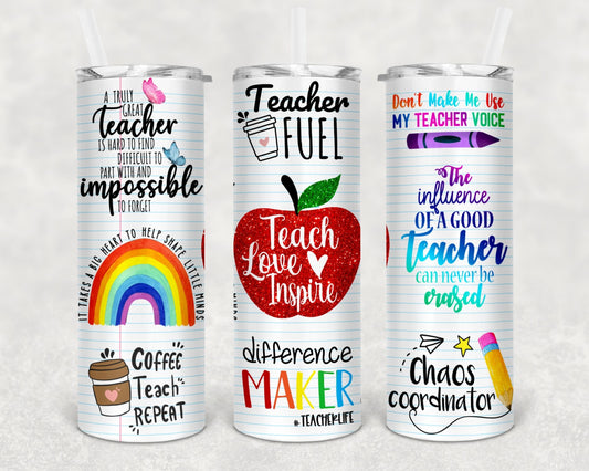 TEACHER AFFIRMATION 20OZ TUMBLER