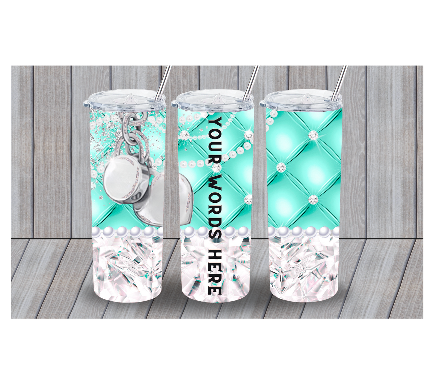 Tiffany Blue and White 20oz Tumbler