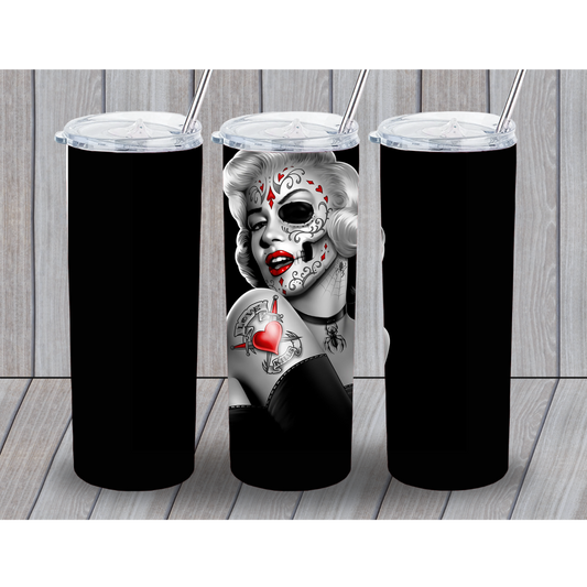 Dark Marilyn Monroe 20oz Tumbler