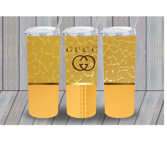 Gold Gucci Inspired 20oz Tumbler