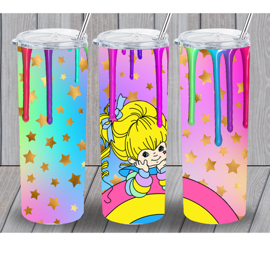 20oz Rainbow Brite Drip Tumbler