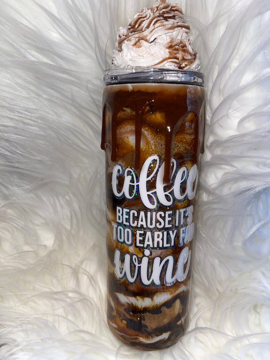 Coffee Drip Tumbler w/Whip Cream Topping