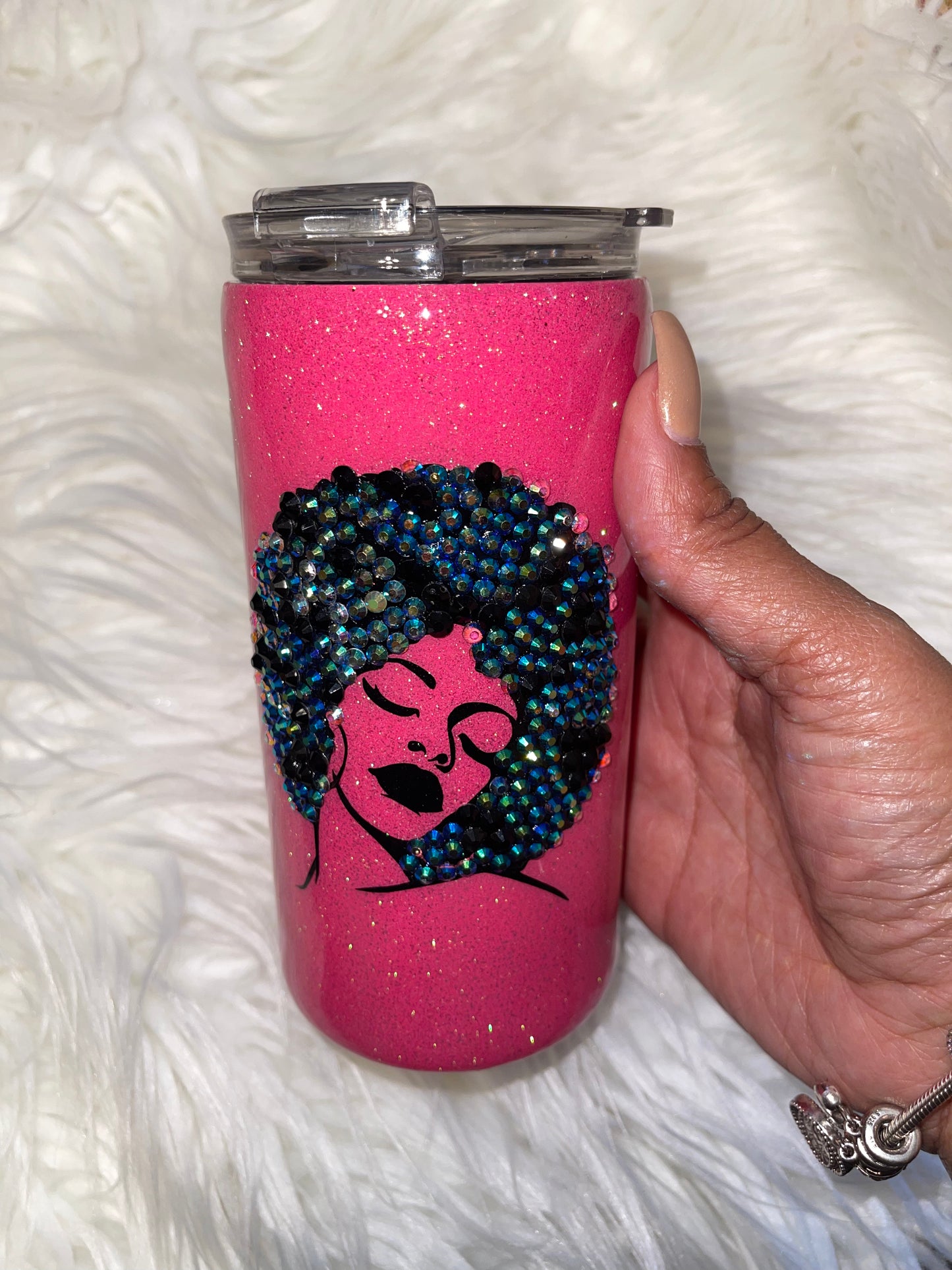 Bling Afro Woman 15oz Tumbler