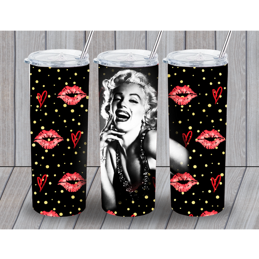 Marilyn Monroe with Kisses 20oz Tumbler