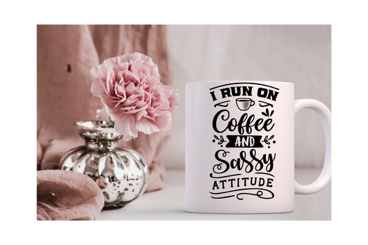 12oz Coffee and Sassy Attitude Mug