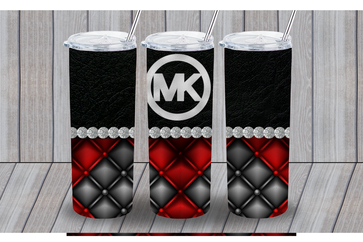 Red and Black MK Inspired 20oz Tumbler